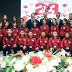 Öztürkler, TRT 23 Nisan Çocuk Şenliği’nde KKTC’yi temsil edecek Alayköy İlkokulu halk dansları ekibini kabul etti