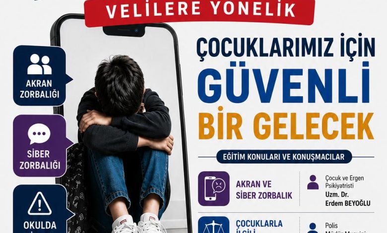 Polis, “Güvenli Okul Projesi” kapsamında velilere yönelik konferans düzenliyor