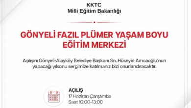 Gönyeli Fazıl Plümer Yaşam Boyu Eğitim Merkezi yıl sonu sergisi açılıyor