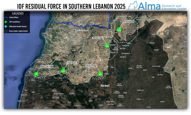 İsrail ordusu, Lübnan’ın güneyinde işgal ettiği alanların güncel haritasını yayımladı