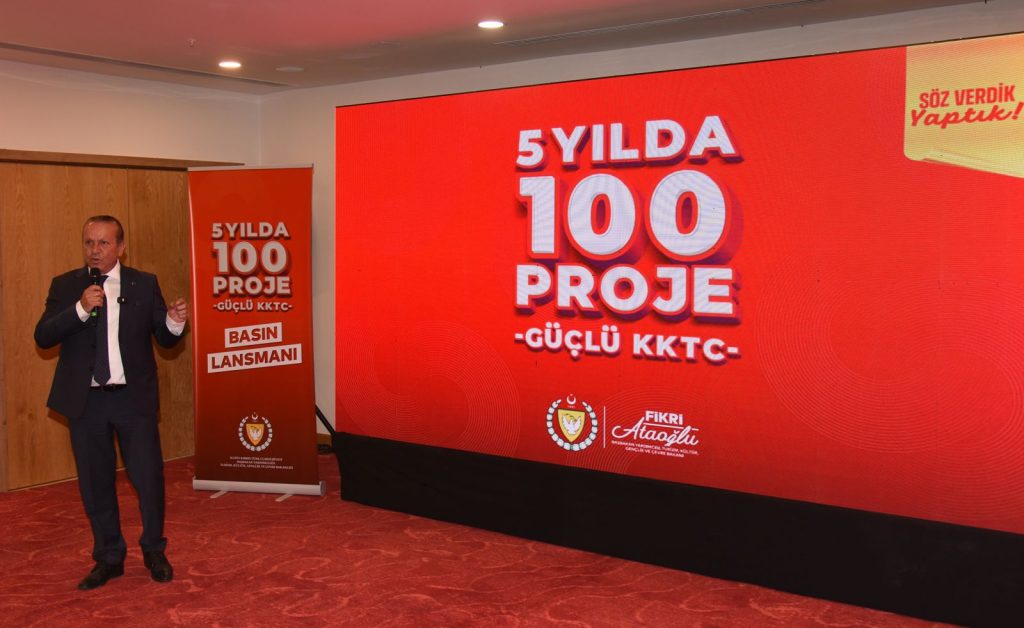 Ataoğlu, bakanlığın beş yıllık icraatlarını “5 yılda 100 proje” başlığıyla anlattı