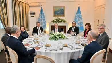 Erhürman, Guterres ve Hristodulidis ile akşam yemeğinde bir araya geldi