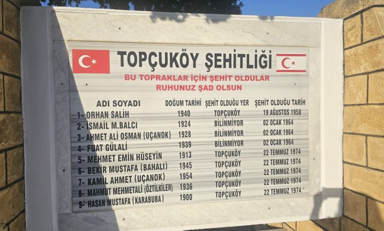 Topçuköy şehitleri törenle anıldı