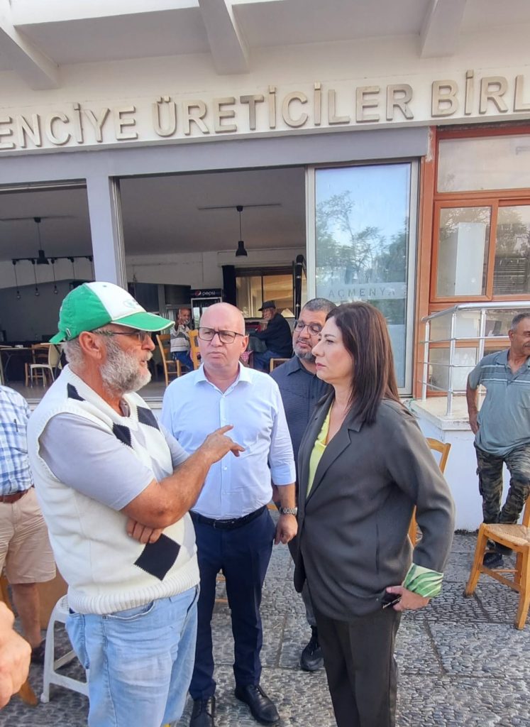 CTP heyeti, sel ve doludan etkilenen Lefke ve Güzelyurt’u ziyaret etti