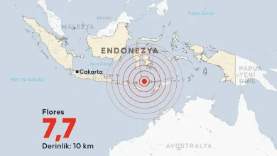 Endonezya'da 7,7 büyüklüğünde deprem