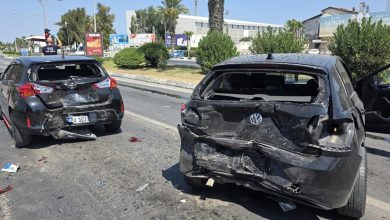 Lefkoşa’da üç aracın karıştığı trafik kazasında dört kişi yaralandı