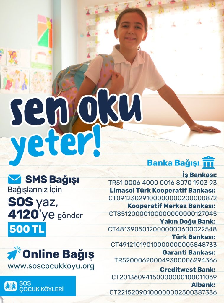 SOS Çocukköyü Derneği’nden yeni akademik yıl öncesi bağış kampanyası