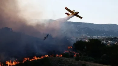 Yunanistan'ın Halkidiki bölgesindeki yangın evlere sıçradı