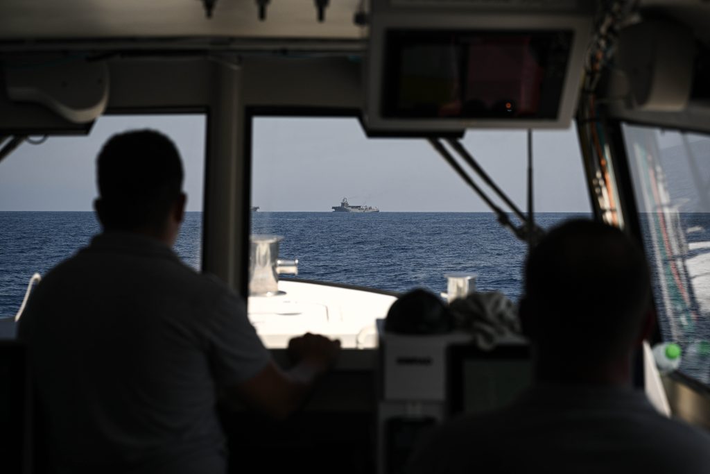 AA, Girne açıklarında batan gemiye ilişkin arama kurtarma çalışmalarını TCG Alemdar'da görüntüledi