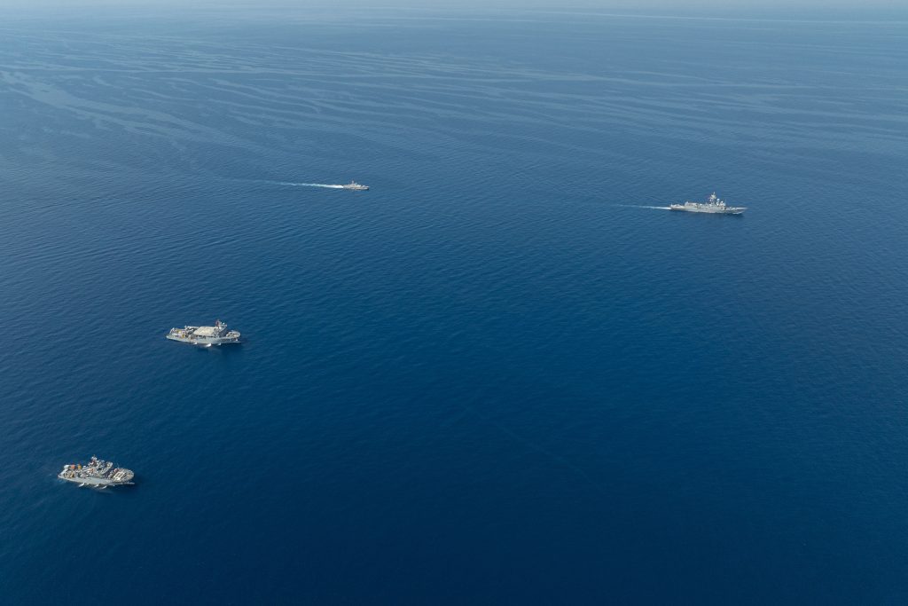 AA, Girne açıklarında batan gemiye ilişkin arama kurtarma çalışmalarını TCG Alemdar'da görüntüledi