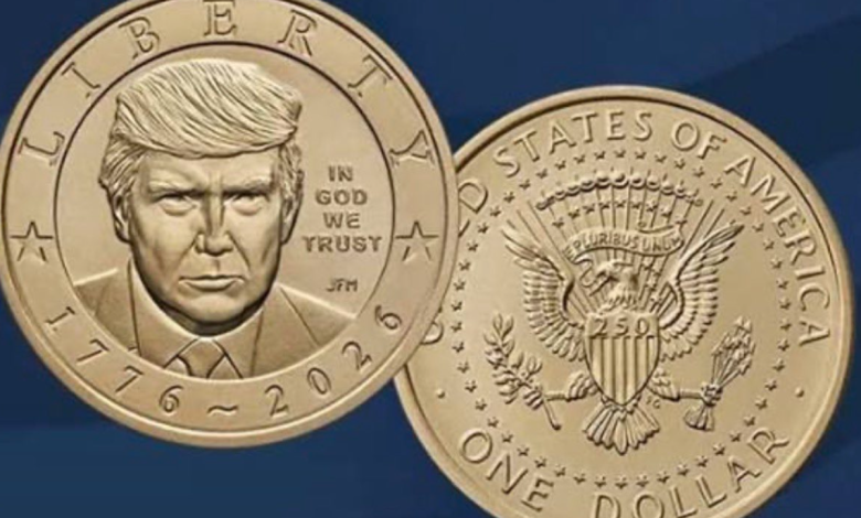 ABD'de bağımsızlığın 250. yılı anısına Trump portreli 1 dolarlık madeni para basıldı