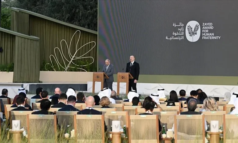 Aliyev, Zayed İnsan Kardeşliği Ödülü'nden verilen 500 bin doları Karabağ Yeniden İmar Fonu'na devretti