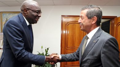 Bakan Ertuğruloğlu, BMGS'nin Kıbrıs Özel Temsilcisi ve UNFICYP Misyon Şefi Diagne ile görüştü