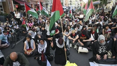 Berlin'de, Filistin'le dayanışma yürüyüşü düzenlendi