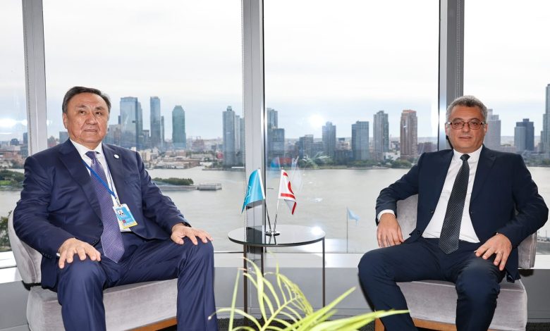 Cumhurbaşkanı Erhürman, New York'ta TDT Genel Sekreteri Ömüraliyev ile görüştü