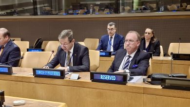 Ertuğruloğlu, New York’ta EİT Dışişleri Bakanları Konseyi Gayriresmî Toplantısı'nda konuştu: “Tek ada, iki devlet"