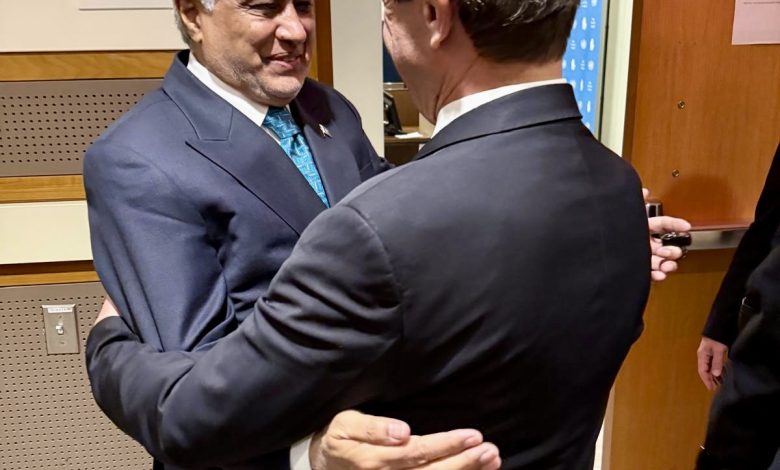Ertuğruloğlu, Pakistan Dışişleri Bakanı Mohammad Ishaq Dar'la görüştü