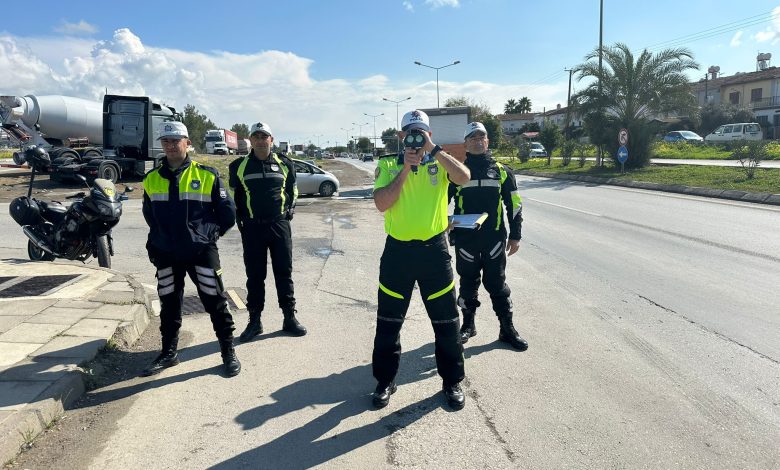 Gazimağusa ve Güzelyurt'ta asayiş ve trafik denetimi