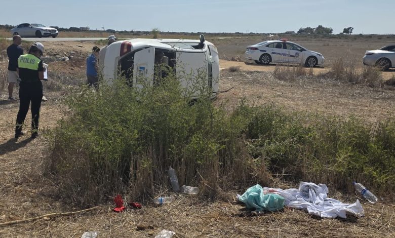 Gazimağusa'da trafik kazası... Sürücü, beyin kanaması teşhisiyle yoğun bakımda