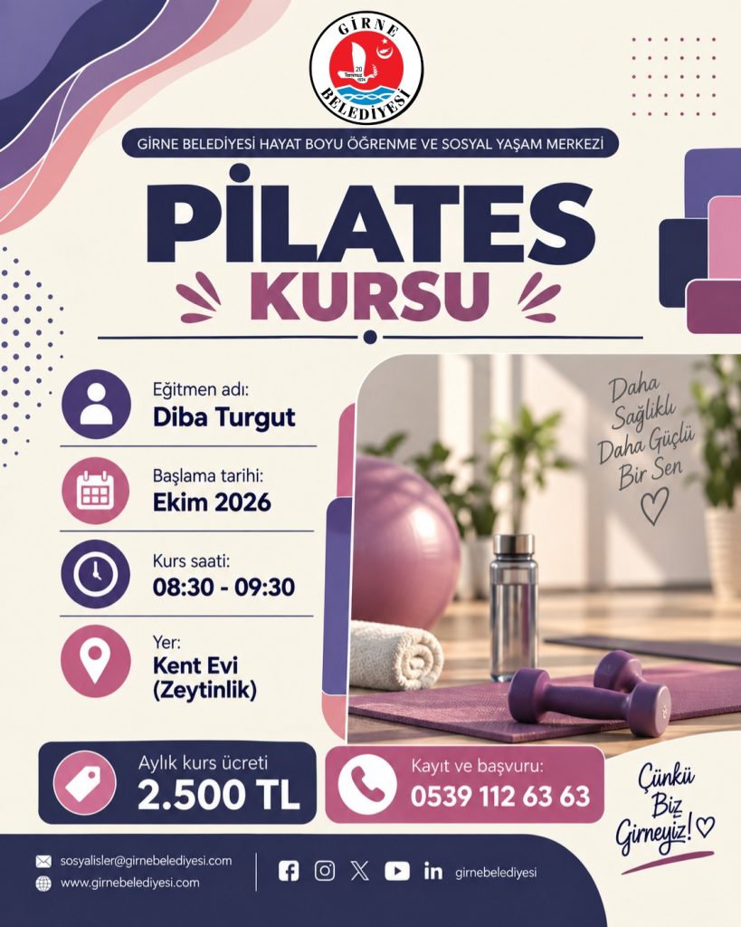 Girne Belediyesi’nin Fotoğrafçılık, Koza, Pilates ve Arjantin Tango kursları başlıyor