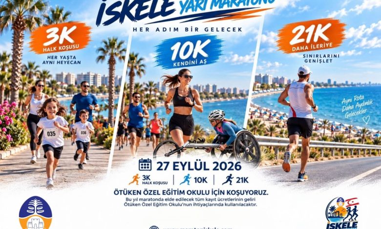 İlk kez düzenlenecek "İskele Uluslararası Yarı Maratonu" pazar günü koşulacak