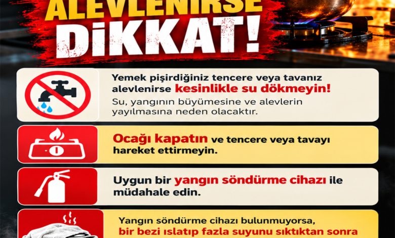 İtfaiye Haftası'nda mutfak yangınları için uyarı ve bilgilendirme