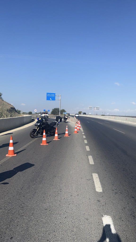 Lefkoşa Kuzey Çevre Yolu'nun bir bölümü trafiğe kapatıldı