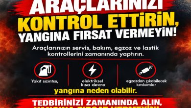 Polisten, araç yangını sırasında yapılması gerekenlerle ilgili tavsiyeler: Araç güvenli bir yere çekilmeli ve motor durdurulmalı