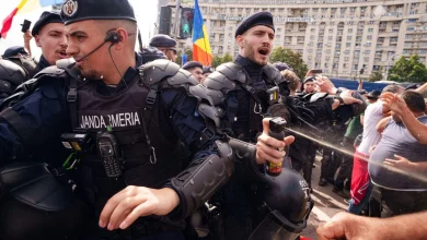 Romanya'da hayvan yetiştiricileri ile jandarma arasında arbede