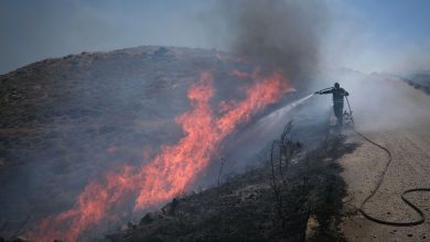 Yunanistan'ın Attika ve Eğriboz bölgelerinde çıkan yangınlara müdahale ediliyor