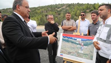 Bayındırlık Bakanı Sucuoğlu, Girne dağ yolunda incelemelerde bulundu