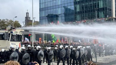 Belçika'da kamu çalışanları greve gitti