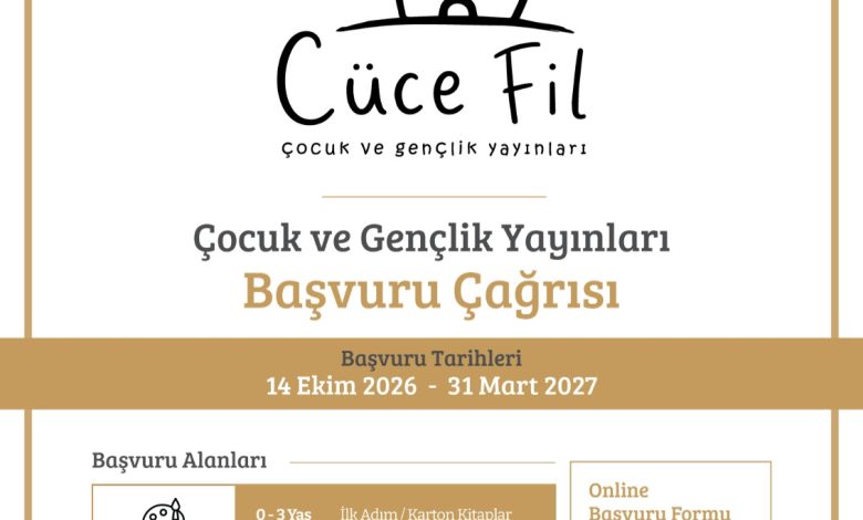 Cumhurbaşkanlığı Cüce Fil Çocuk ve Gençlik Yayınları kitap başvuruları başladı