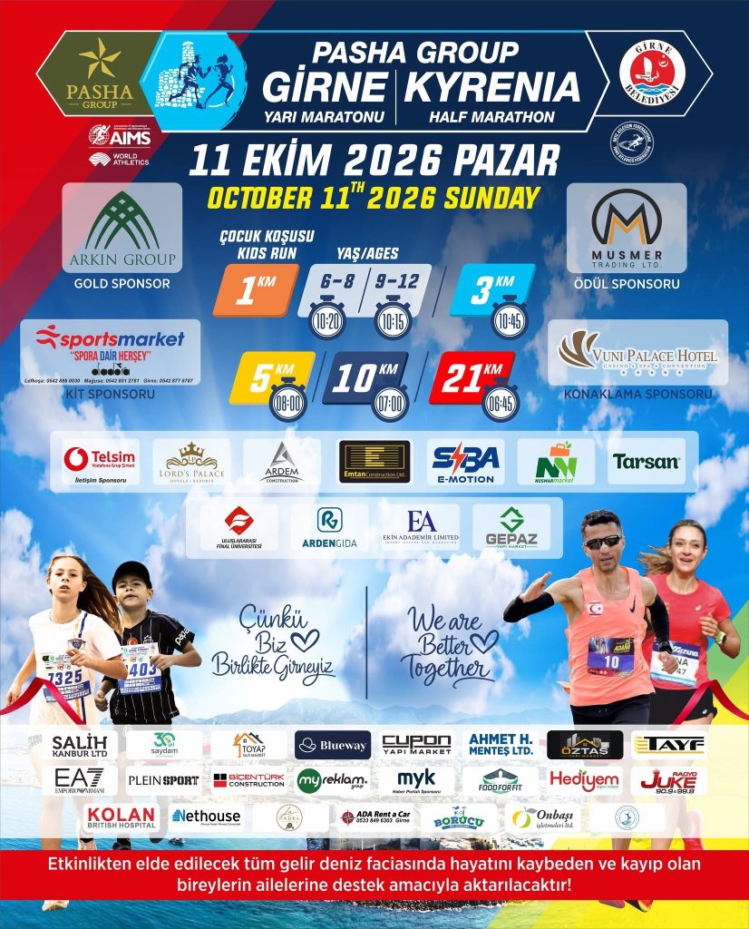 Girne Yarı Maratonu pazar günü yapılacak