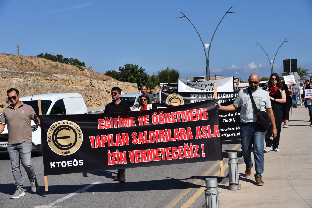 KTOEÖS, Gazimağusa merkez ve çevre okullarda grev ve eylem yaptı