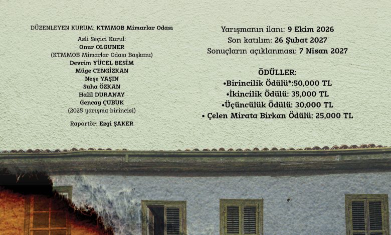 Mimarlar Odası, 8. Mekan Anlatımı Metin Yarışması düzenliyor